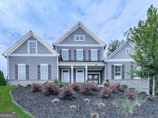 craftsman house with covered porch