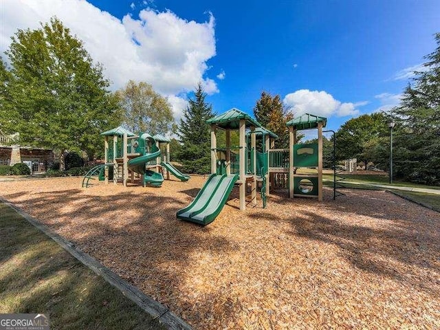 view of community jungle gym