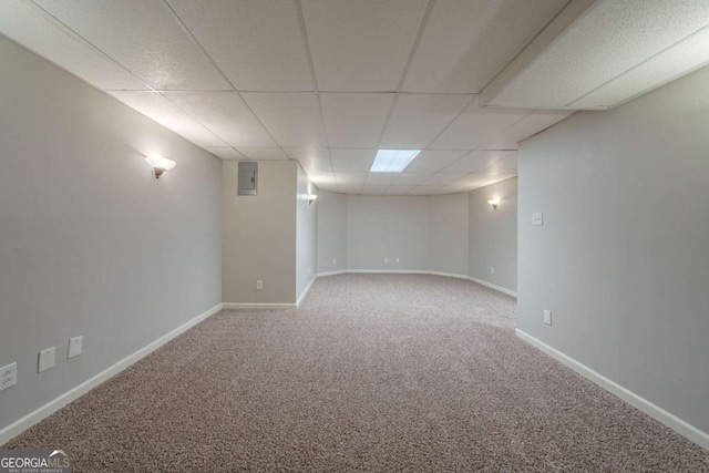 4570 Thicket Trl, Snellville, GA 30039 - finished basement with a drop ceiling and carpet floors