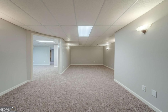 4570 Thicket Trl, Snellville, GA 30039 - finished basement with carpet and a drop ceiling