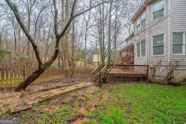 4570 Thicket Trl, Snellville, GA 30039 - view of yard with a wooden deck