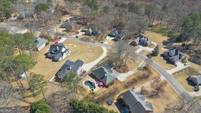 bird's eye view featuring a residential view