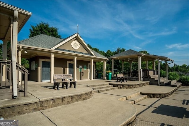 view of home's community with a patio and a gazebo