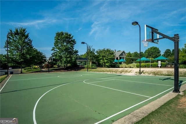 view of sport court with community basketball court