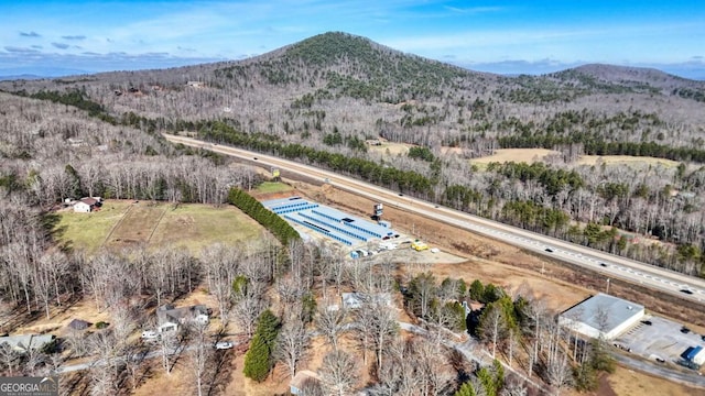 aerial view featuring a mountain view