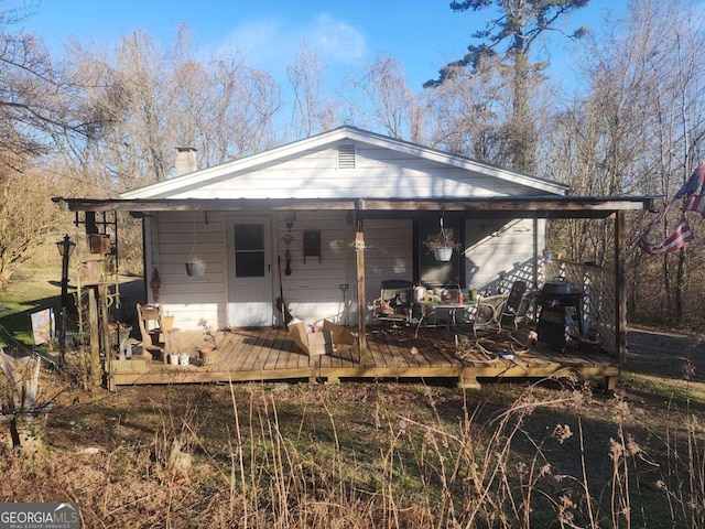 view of rear view of property