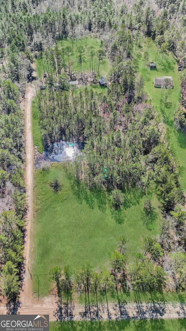 aerial view with a rural view
