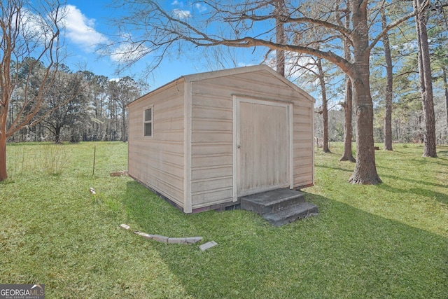 view of shed