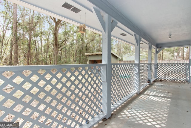 view of patio featuring visible vents