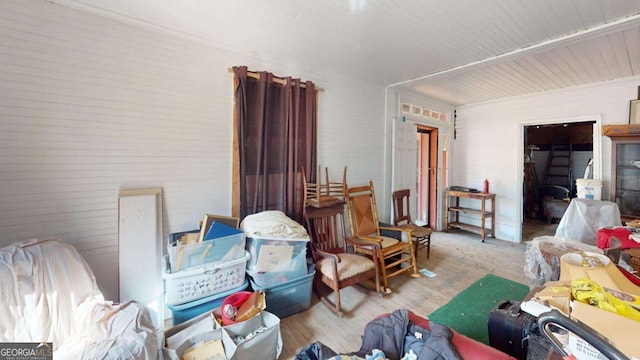 interior space featuring light wood-style floors