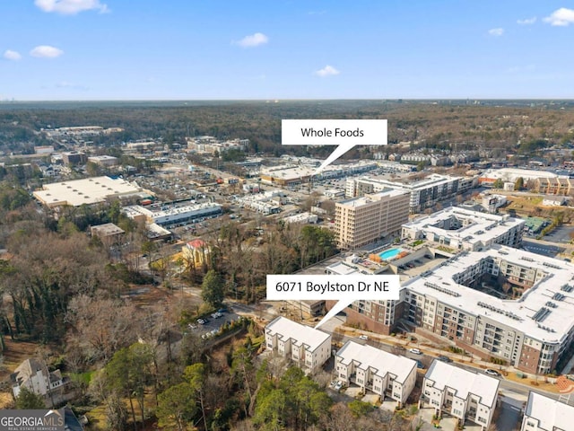 aerial view featuring a view of city