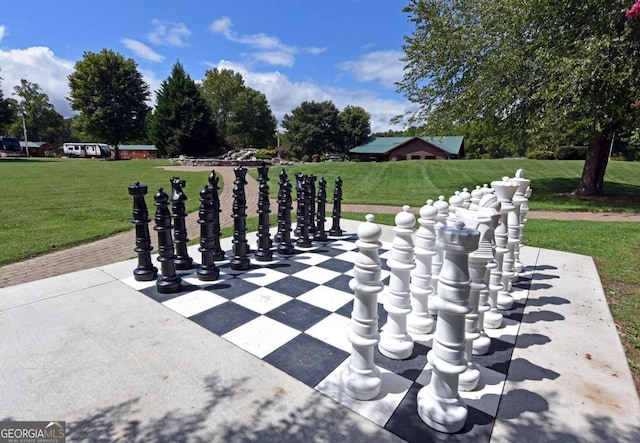 view of community with a yard