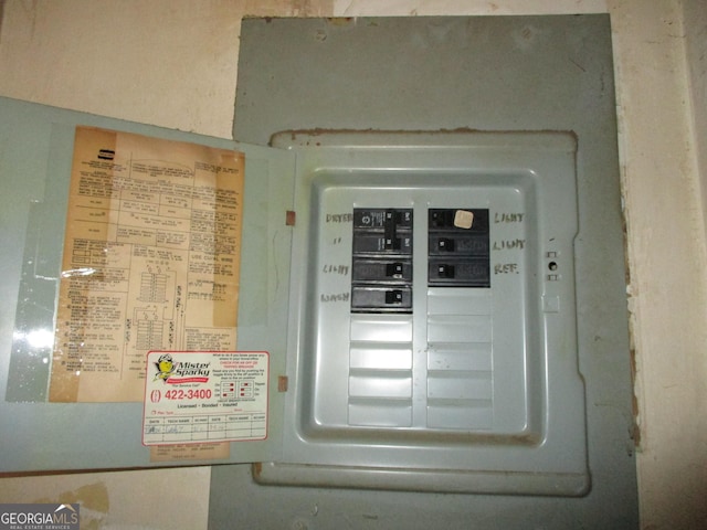 utility room with electric panel