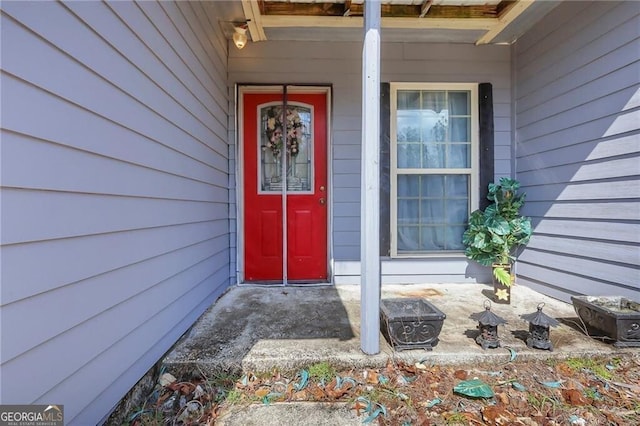 view of doorway to property