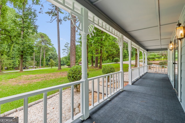 view of patio with a porch