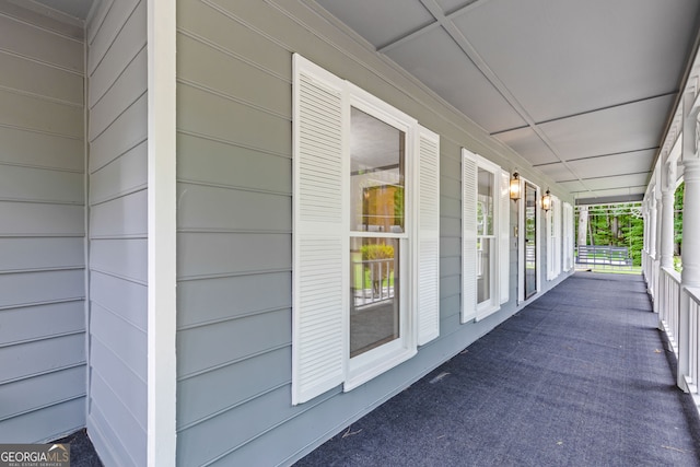 exterior space featuring a porch