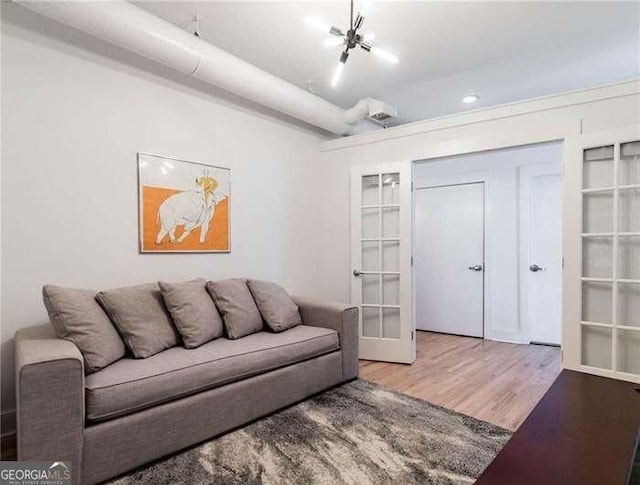 living area featuring wood finished floors