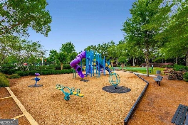 view of community jungle gym