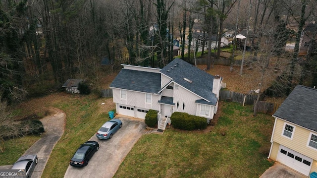 birds eye view of property