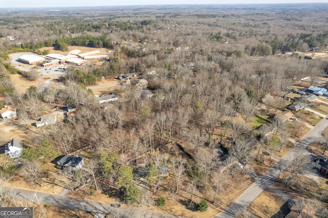 aerial view with a forest view