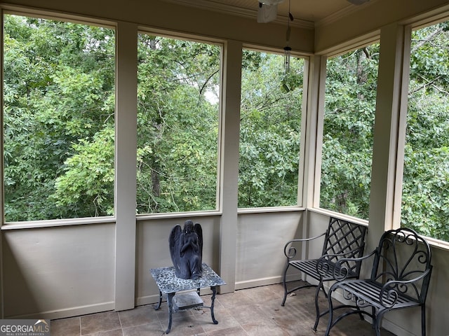 view of sunroom / solarium