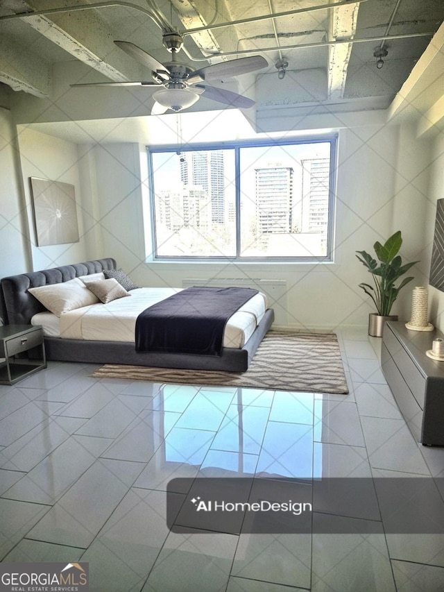 2479 Peachtree Rd NE Unit 1115, Atlanta, GA 30305 - tiled bedroom with multiple windows