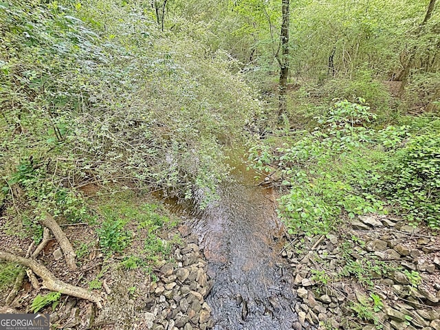 view of landscape with a wooded view