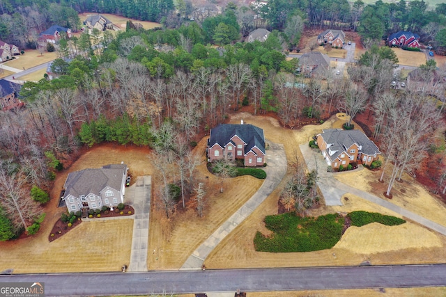 bird's eye view featuring a residential view