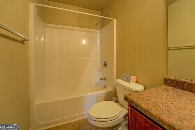 1186 Diamond Xing, Mcdonough, GA 30252 - full bathroom with vanity, toilet, and bathtub / shower combination