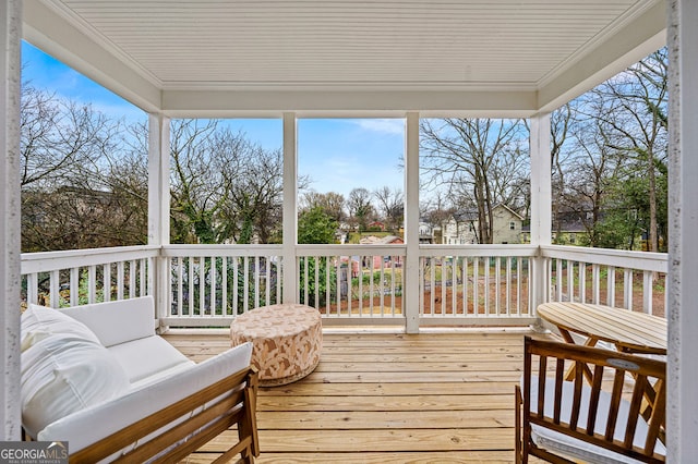 view of sunroom / solarium