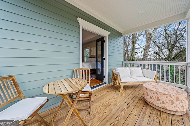 view of wooden deck