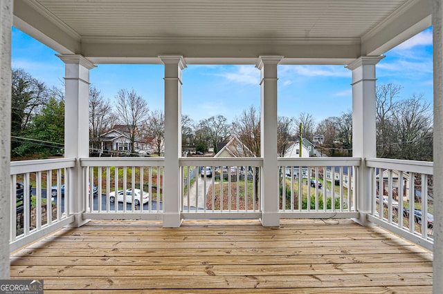 view of wooden terrace