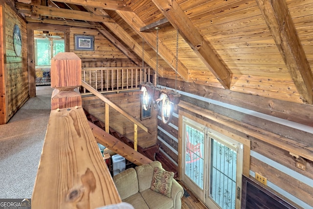 interior space featuring an upstairs landing