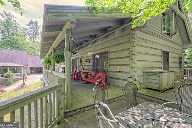 view of wooden deck