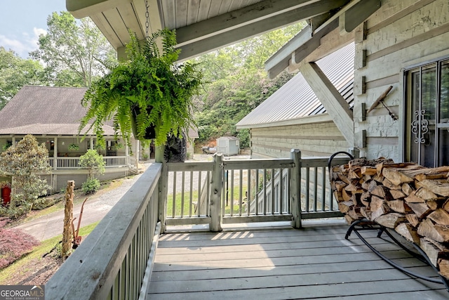 view of wooden deck