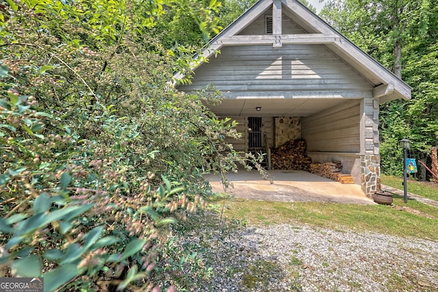 exterior space with driveway