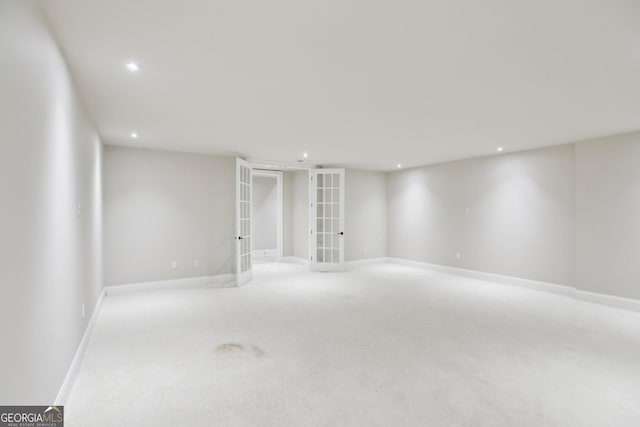 440 Belada Blvd, Sandy Springs, GA 30342 - empty room featuring recessed lighting, light carpet, and french doors
