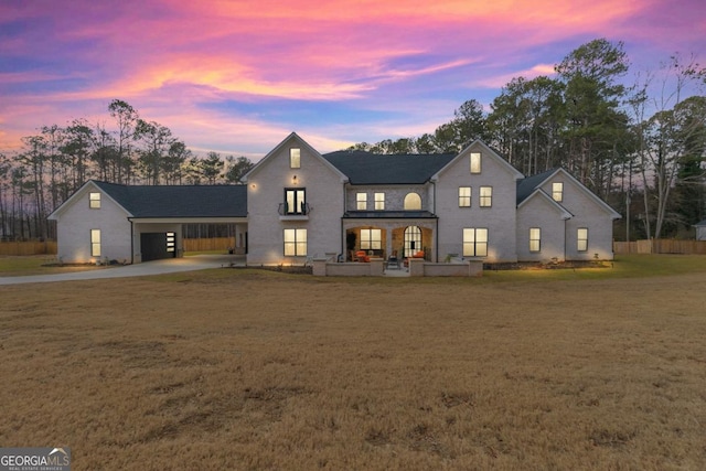 2634 Greenes Ln, Powder Springs, GA 30127 - modern farmhouse featuring an attached carport, concrete driveway, and a front yard