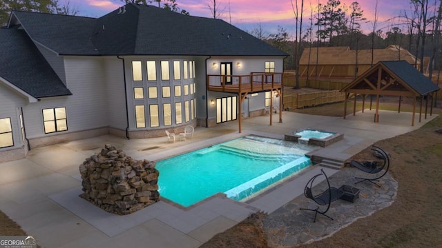 2634 Greenes Ln, Powder Springs, GA 30127 - view of swimming pool featuring a patio area and a pool with connected hot tub