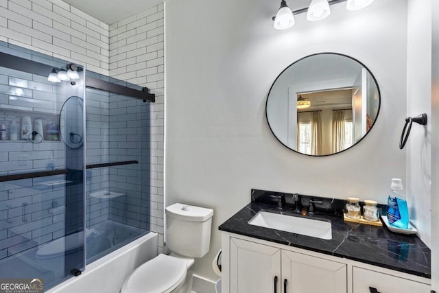 2634 Greenes Ln, Powder Springs, GA 30127 - full bath with vanity, toilet, and combined bath / shower with glass door