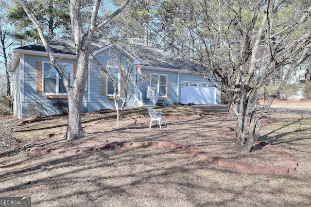 view of front facade with an attached garage