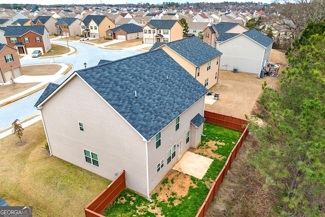 bird's eye view featuring a residential view