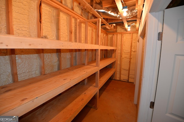 view of storage area