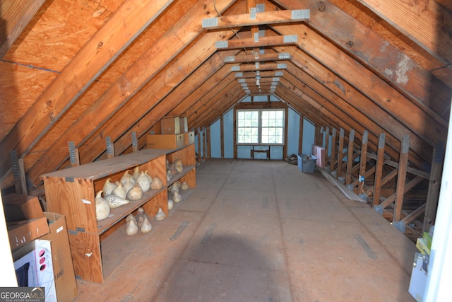 view of attic