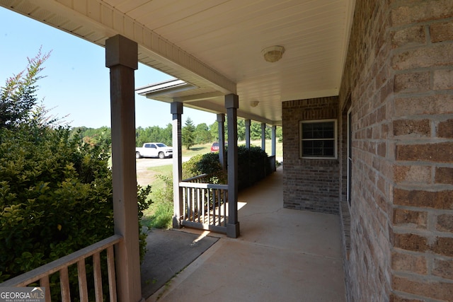 view of patio / terrace with covered porch