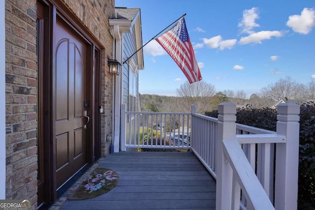 view of wooden deck