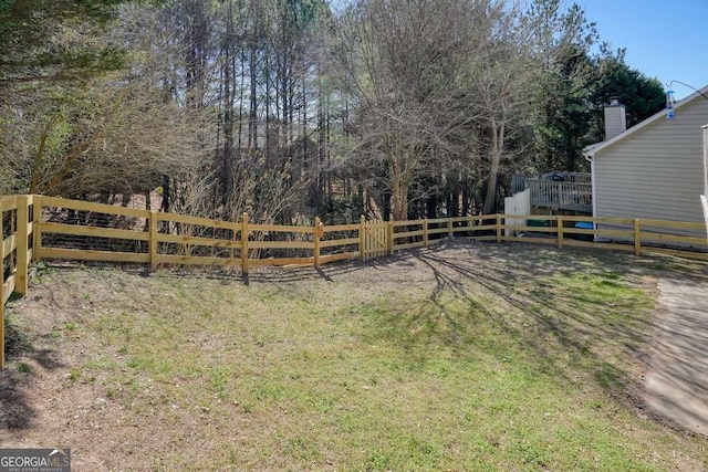 view of yard with fence private yard