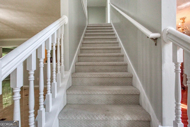 view of stairway