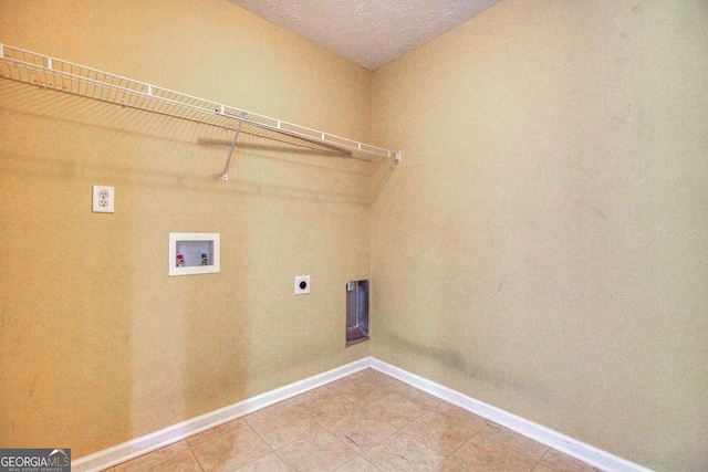 laundry room with laundry area, baseboards, washer hookup, and hookup for an electric dryer