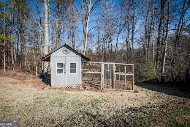 view of poultry coop